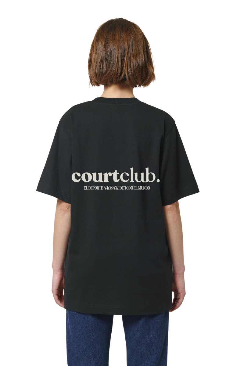 ESSENTIAL BOXFIT LOGO TEE - BLACK / IVORY WHITE