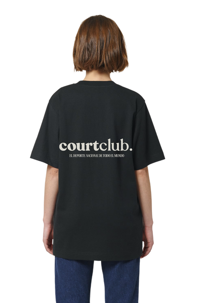 ESSENTIAL BOXFIT LOGO TEE - BLACK / IVORY WHITE