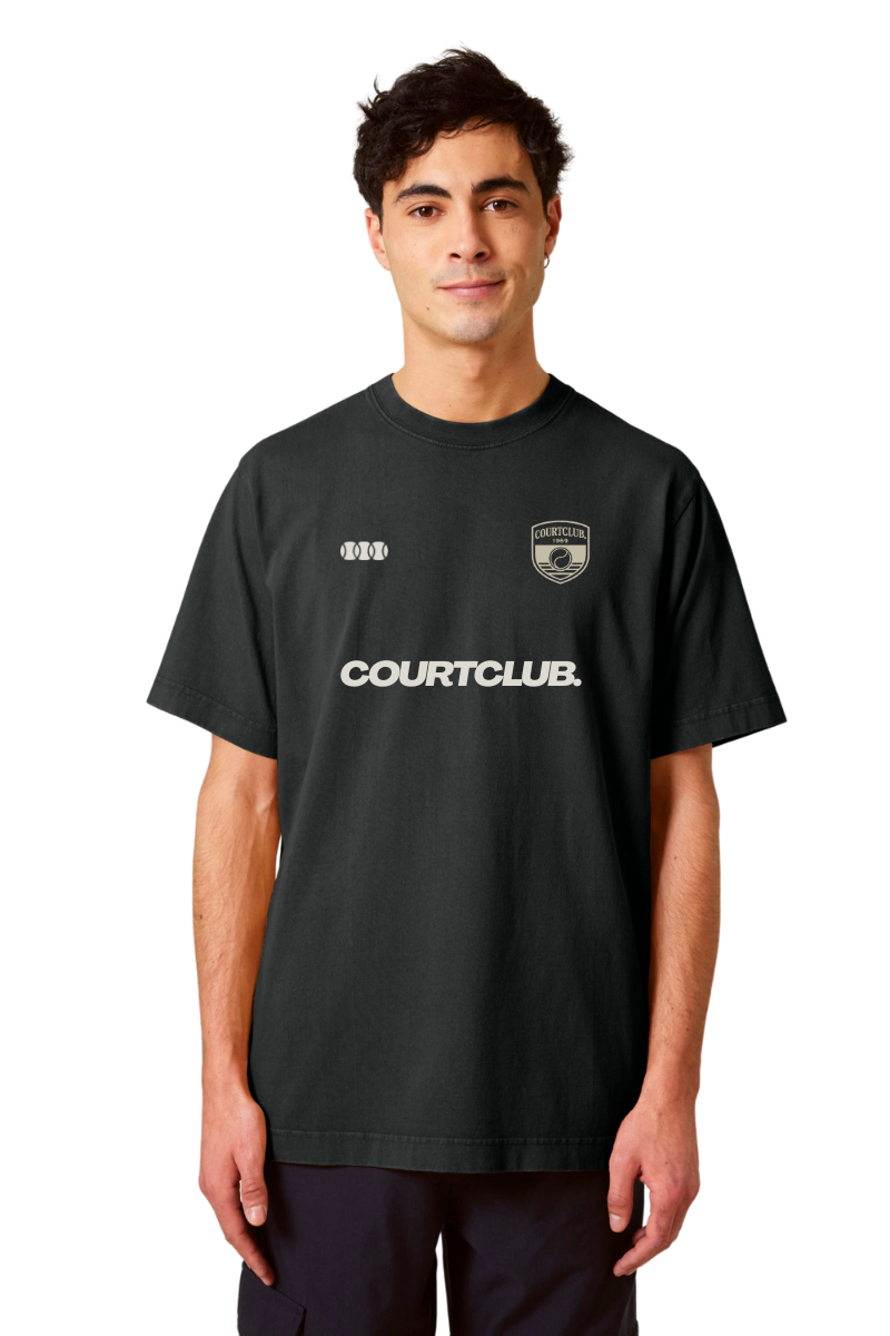 FOOTBALL TEAM TEE - BLACK / IVORY WHITE