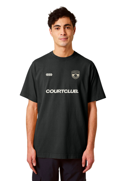 FOOTBALL TEAM TEE - BLACK / IVORY WHITE