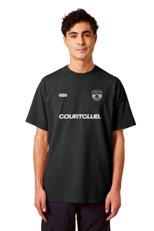 FOOTBALL TEAM TEE - BLACK / IVORY WHITE