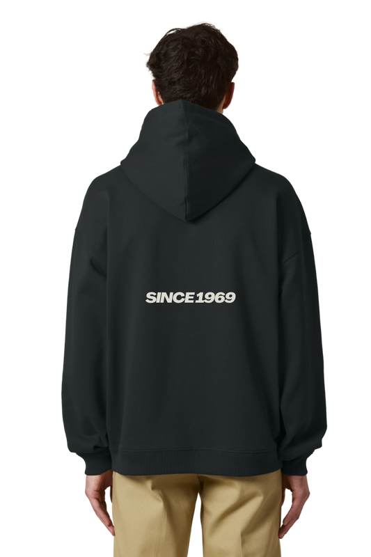 FOOTBALL TEAM HOODIE - BLACK / IVORY WHITE