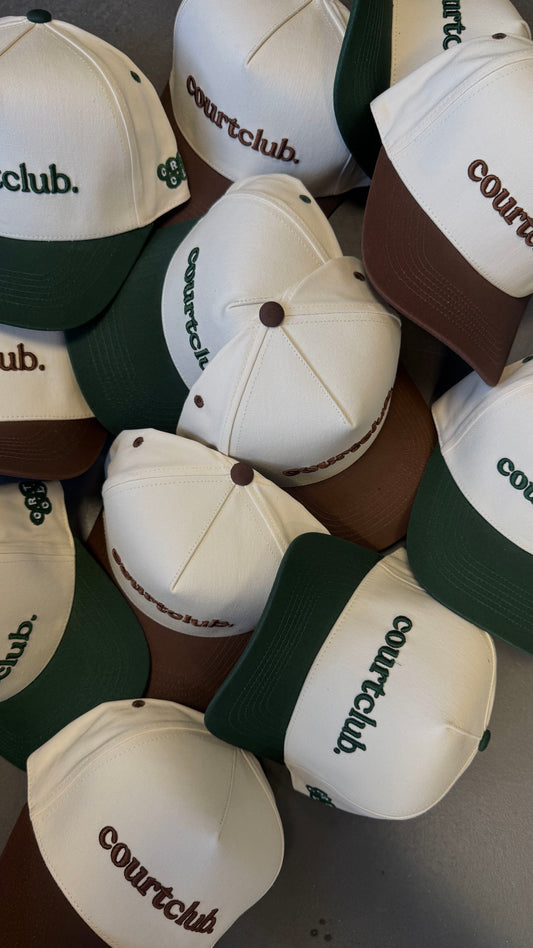 COURTCLUB CAP - OFFWHITE & GREEN